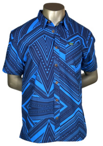 Eveni Pacific Men's Classic Elei Shirt - Blue Skies