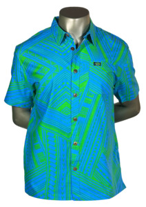 Eveni Pacific Men's Classic Elei Shirt - Seafoam Serenade
