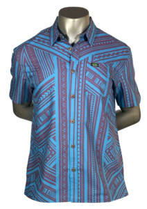 Eveni Pacific Men's Classic Elei Shirt - Coral Concoction
