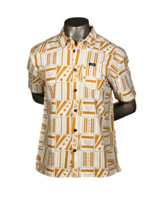 Eveni Pacific Men's Classic Elei Shirt - Gold Tide