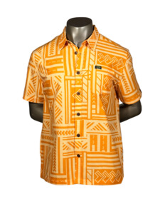 Eveni Pacific Men's Classic Elei Shirt - Lemon Honey