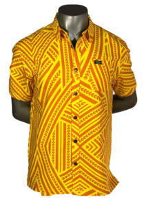 Eveni Pacific Men's Classic Elei Shirt - Yellow Horizon Haze
