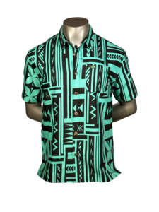 Eveni Pacific Men's Classic Elei Shirt - Bubble Blue