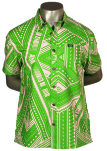 Eveni Pacific Men's Classic Elei Shirt - Pacific Dream Green