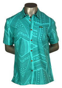 Eveni Pacific Men's Classic Elei Shirt - Mystic Marina Teal