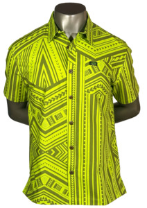 Eveni Pacific Men's Classic Elei Shirt - Seaweed Green