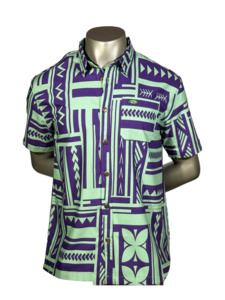 Eveni Pacific Men's Classic Elei Shirt - Cajun Purple