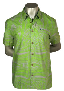 Eveni Pacific Men's Classic Elei Shirt - Nautical Night Green