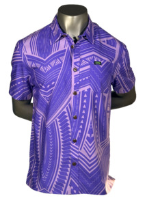 Eveni Pacific Men's Classic Elei Shirt - Tropical Tide Violet
