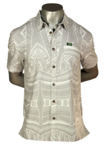 Eveni Pacific Men's Classic Elei Shirt - Maritime Muse Tan