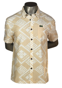 Eveni Pacific Men's Classic Elei Shirt - Shore Beige