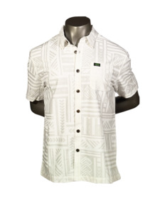 El Mn Ep Shirts S S Kava: Eveni Pacific Men's Classic Elei Shirt - Moonlit White