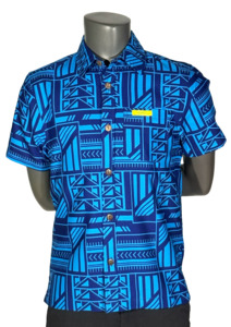 Eveni Pacific Boys Classic Elei Shirt - Mad About Blue