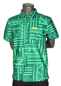 Eveni Pacific Boys Classic Elei Shirt - Teal Glow