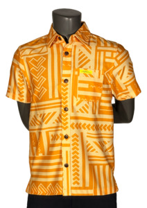 Eveni Pacific Boys Classic Elei Shirt - Lemon Honey