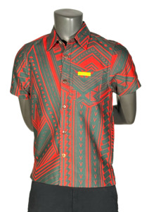 Eveni Pacific Boys Classic Elei Shirt - Oasis Brown