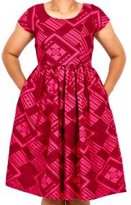 Eveni Pacific Ladies Midi Dress - Red Haven