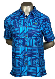 Eveni Pacific Men's Classic Elei Shirt - Mad About Blue