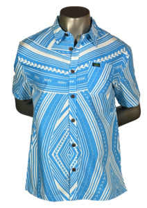 Eveni Pacific Men's Classic Elei Shirt - Sea Spray Blue