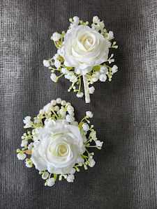 Dried Flowers And Wreaths: Faux Wrist Corsages and Buttonholes