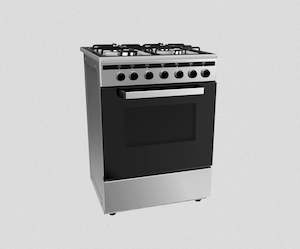 freestanders: 60CM FREESTANDING OVEN WITH GAS COOKTOP: EFG69SS