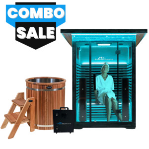 Combo Deals: Obsidian Sauna +  Cedar Barrel Ice bath