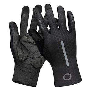 Accessories: Cycling Gloves 24-Spirit Black Full Finger