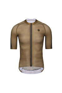 Mens Short Sleeve Tops: Carbonfiber Brown Pro Mens Short Sleeve Top