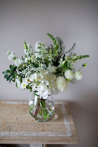 Products: Alexandra - An elegant white & green flower bouquet - evergreen floral