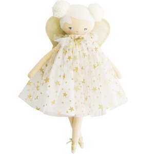 Dolls: Alimrose Lily Fairy 48cm Ivory Gold Star