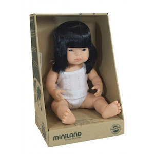 Dolls: Miniland Anatomically Correct Baby Doll Asian Girl 38cm