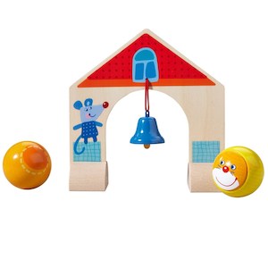 Marble Runs Ball Tracks: xHaba Kullerbu Complementary set Archway with bell