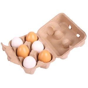Pretend Play: Bigjigs Toys Six Eggs in Carton