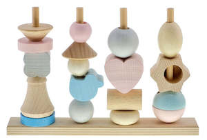 HESS-SPIELZEUG Stacking Abacus Natural