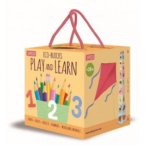 Stacking Sorting: Sassi Junior Eco Stacking Blocks Nature Numbers and Book