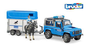 Vehicle Toys: Bruder Land Rover Police & Horse Float 2588