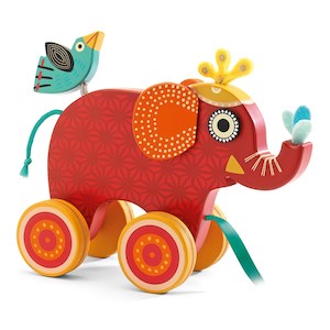Wooden Toys: Djeco Indy the Elephant Pull Along
