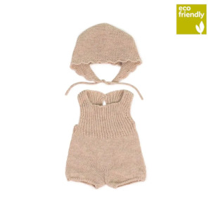Miniland - Knitted Doll Outfit 38cm - Romper & Bonnet