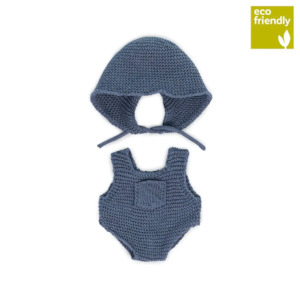 Miniland - Knitted Doll Outfit 21cm - Rompers & Hood