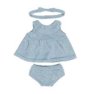 Miniland Clothing Eco Knitted Dress and Hairband 38cm