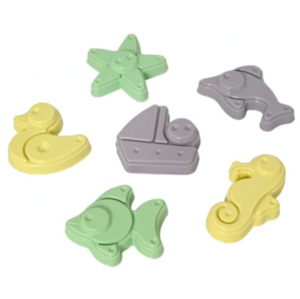 Beach Toys: Plasto Sand Moulds 6 pcs