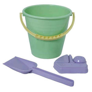 Beach Toys: Plasto Plasto "I AM GREEN" Bucket set 3 pieces