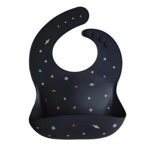 Mushie Silicone Baby Bib - Planets