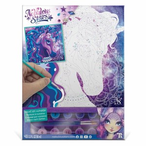 Art Crafts: Tween Paint-by-Number on Canvas (Nebulia & Horse)