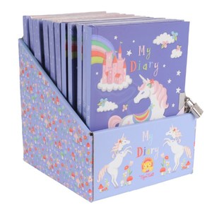 Art Crafts: Tiger Tribe TT6-1602 Lockable Diary-Unicorn Rainbow