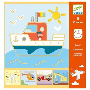 Art Crafts: Djeco Stencil Tranports & Co