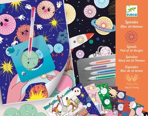 Art Crafts: Djeco Spirals - 10 themes block