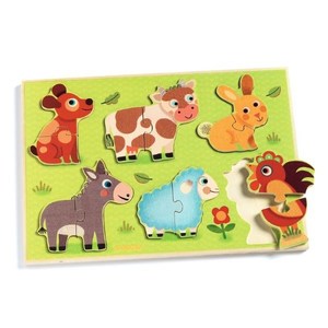 Wooden Puzzles: Djeco Wooden Puzzles - Coucou-Cow