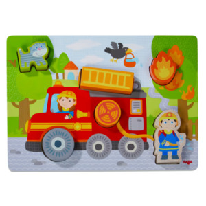 Wooden Puzzles: HABA Wooden puzzle Fire Engine