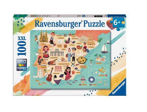 Ravensburge- Map of Spain and Portugal 100pc